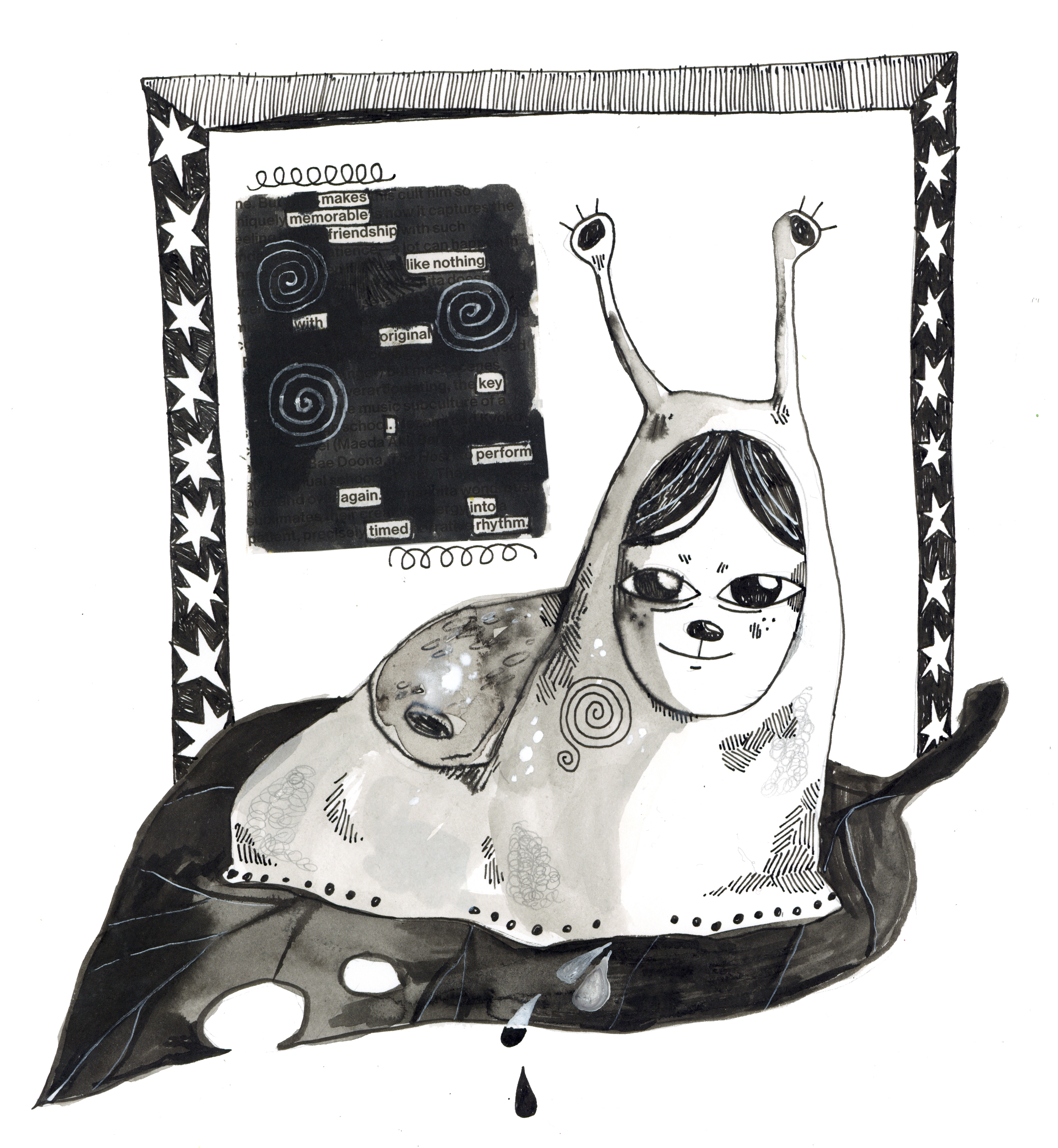 slug poem — illustration by Maya Babeanu